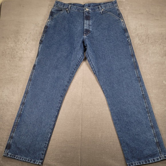 Wrangler Carpenter Vintage Y2K Jeans Relaxed Fit Denim Pants Workwear Blue 36x32 - Picture 1 of 12